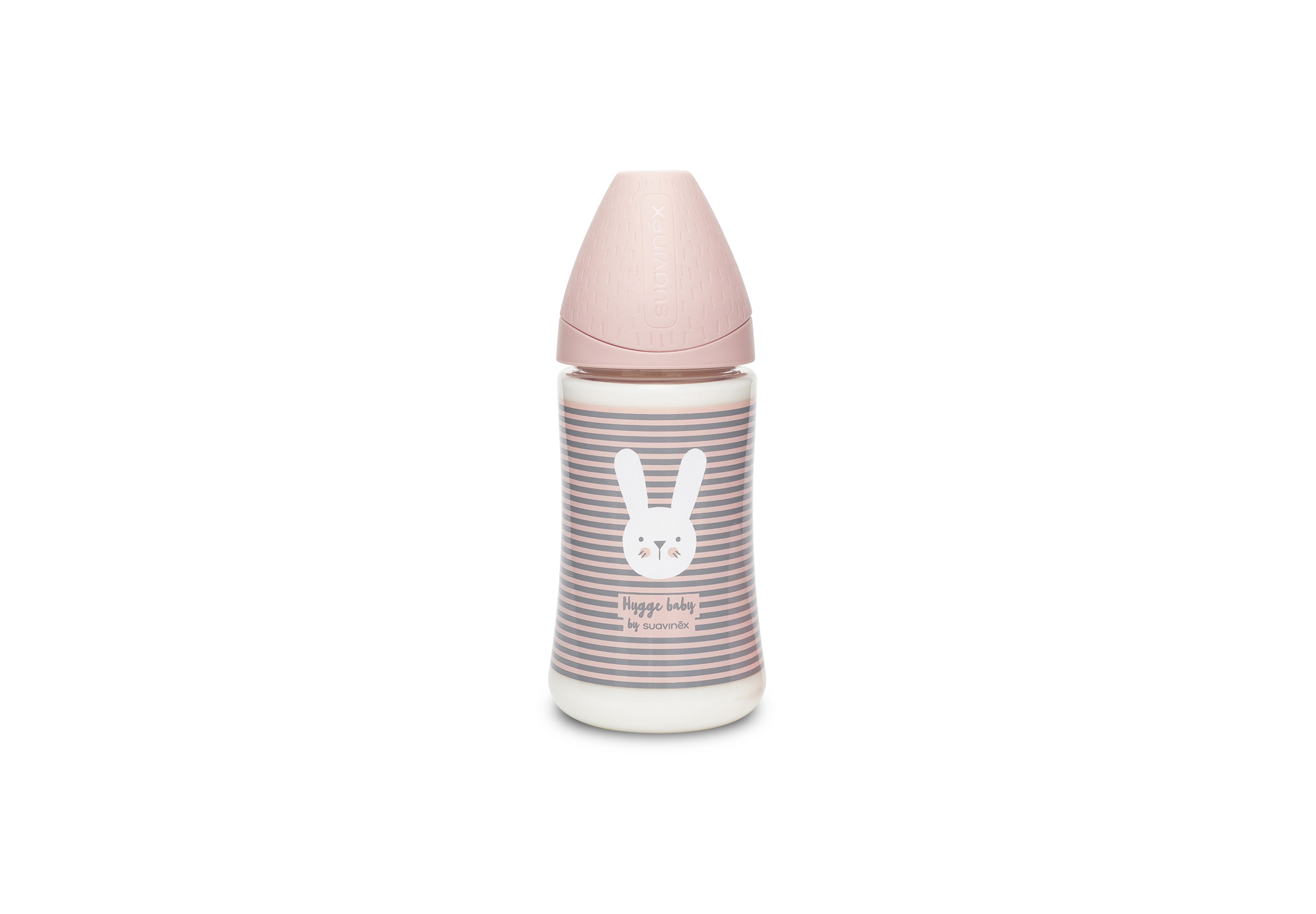 SUAVINEX | Premium fľaša 270 ml 3P HYGGE králik - ružová