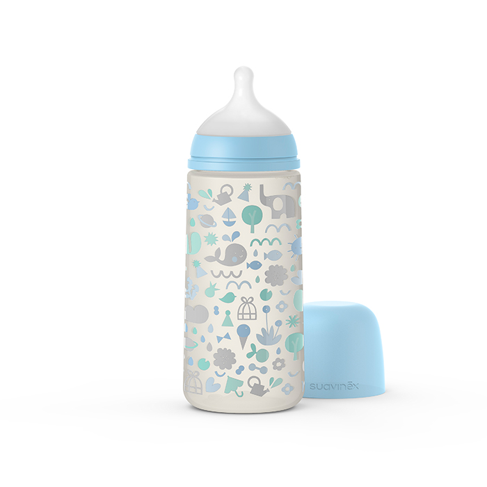 SUAVINEX | Dojčenská fľaša 360 ml L MEMORIES - ružová