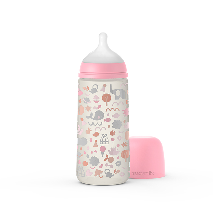SUAVINEX | Dojčenská fľaša 360 ml L MEMORIES - modrá
