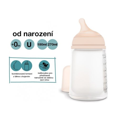SUAVINEX | ZERO ZERO anti-koliková fľaša 270 ml M