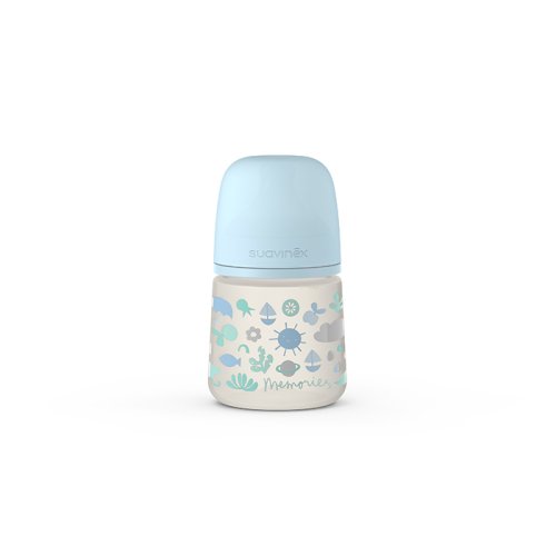 SUAVINEX | Dojčenská fľaša 150 ml S MEMORIES - modrá